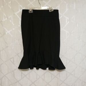 Express Peplum Pencil Skirt Womens Size 6 Black Career Classic Office
